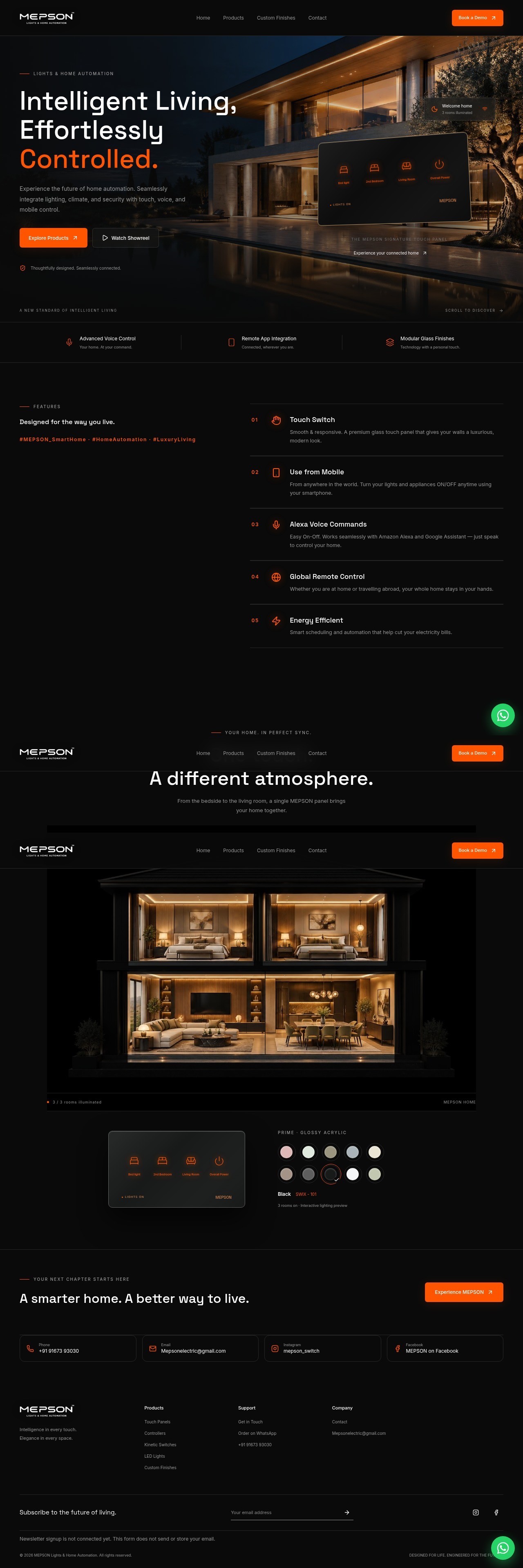 Mepson Electric website screenshot
